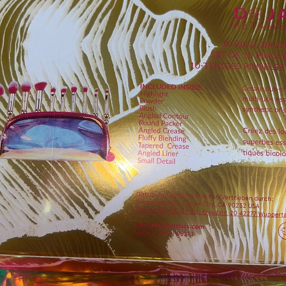 NIB - BH COSMETICS - DOJA CAT METAMORPHOSIS 10 Piece Brush Set with Bag - Picture 9 of 16